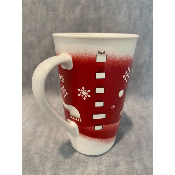2010 Starbucks Coffee Tall Mug Cup Christmas 5-3/4" Bone China - Picture 5 of 8